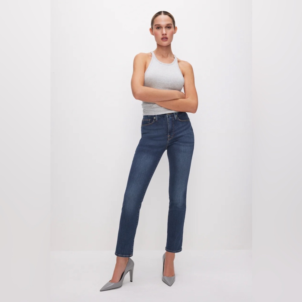 👖 Good American Good Leg Straight Jeans – Indigo | Size 4 | NWT | MSRP $179 💙